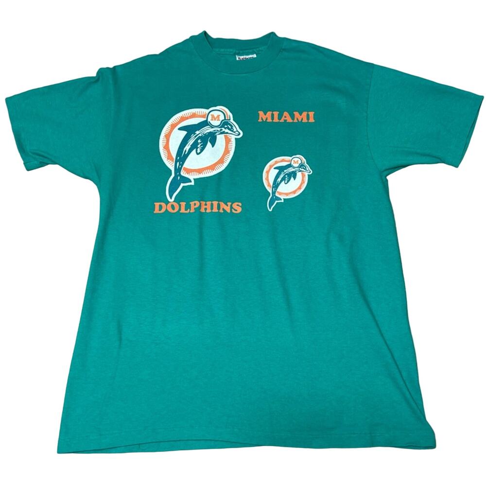 RARE Vintage 90s Miami Dolphins Shirt Mens XL Single Stitch NFL NO FLAWS